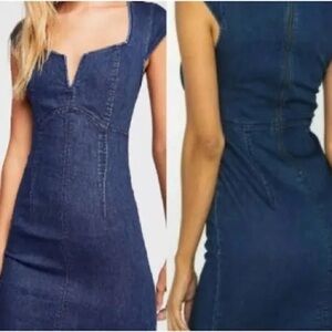 NWT Free People Denim Mini Dress